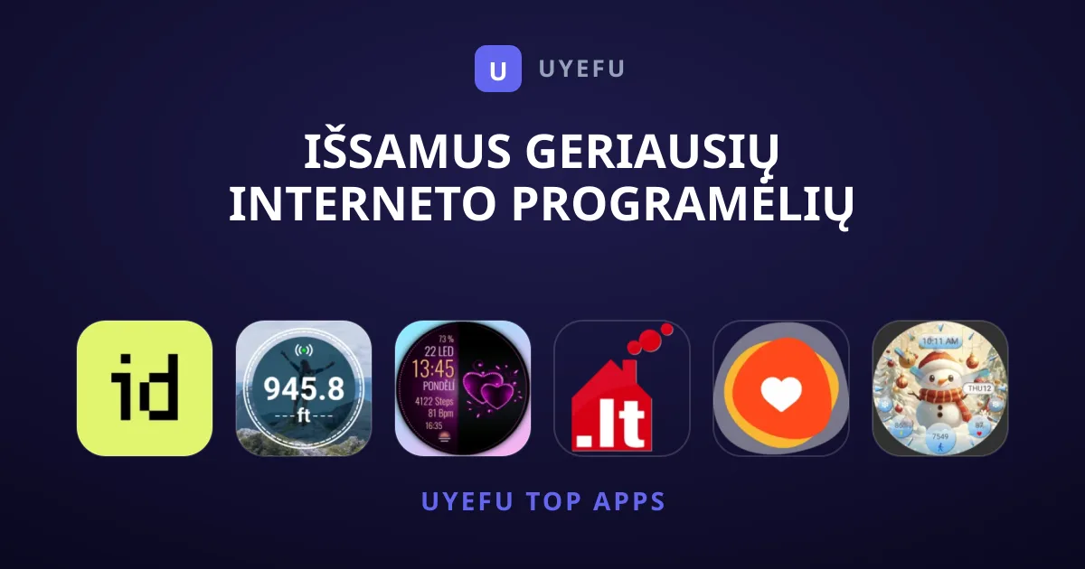 Išsamus geriausių interneto programėlių rinkinys